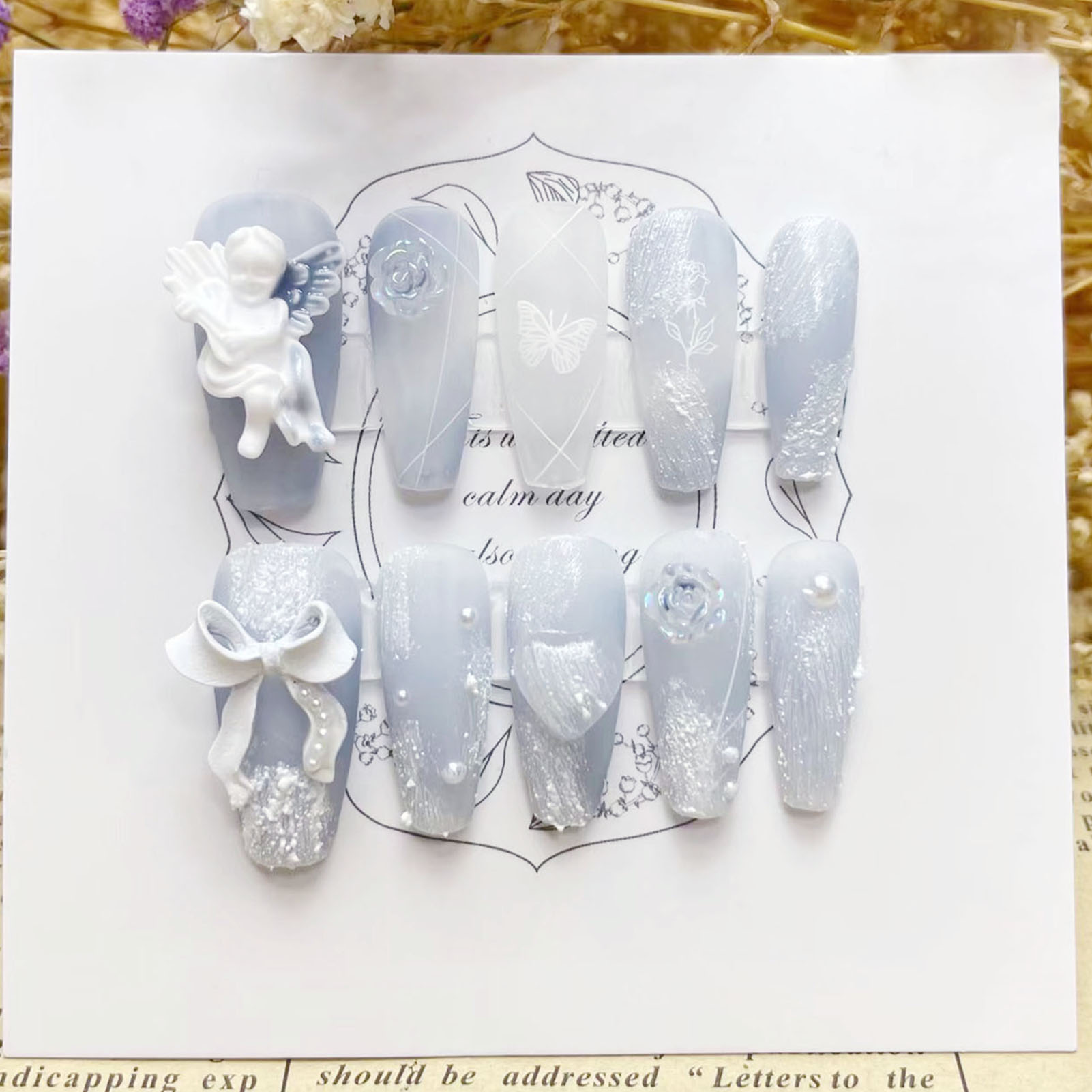 3D Gips Angel Kunstnagels Glan - Pressed Flower Art recensie en prijs