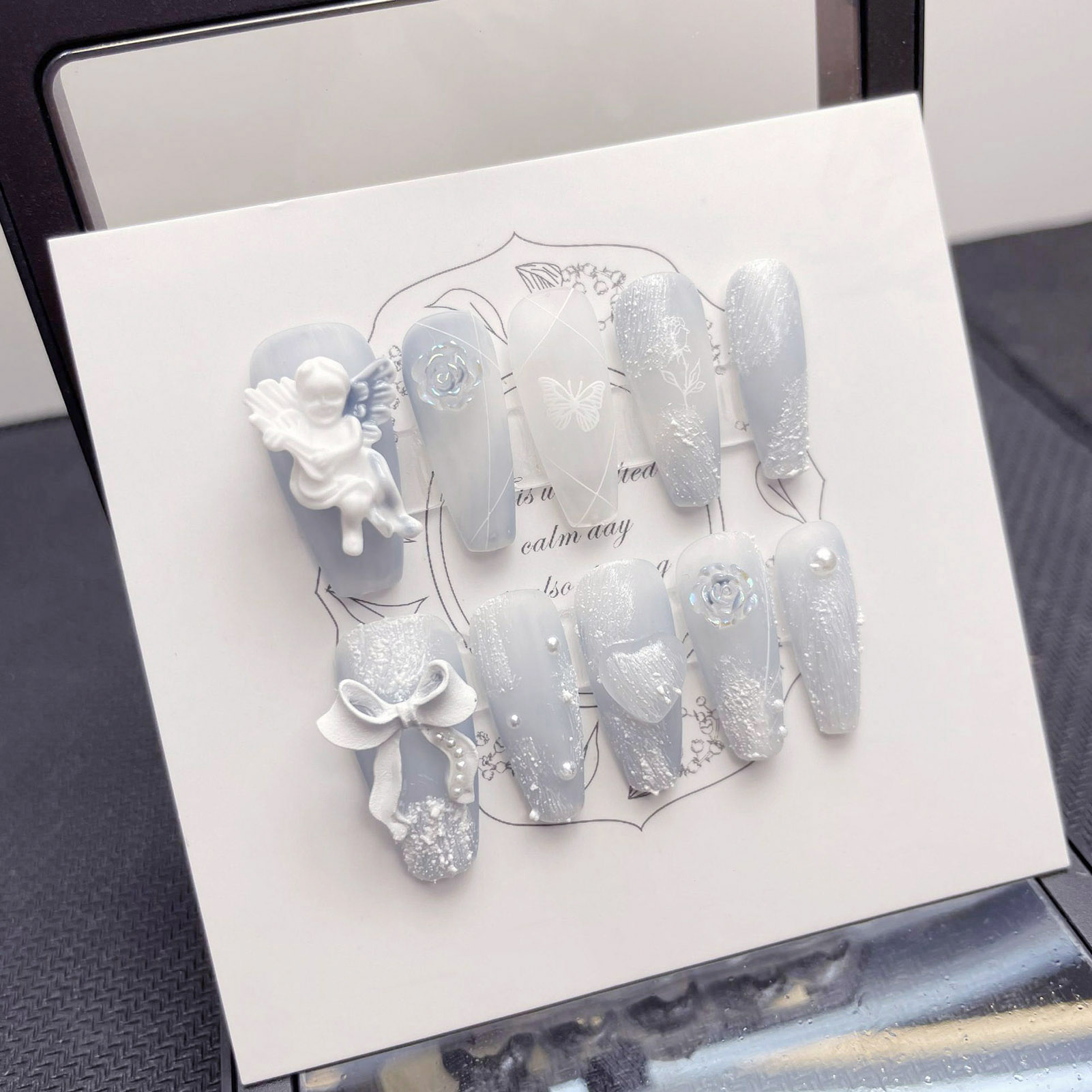 3D Gips Angel Kunstnagels Glan - Pressed Flower Art recensie en prijs