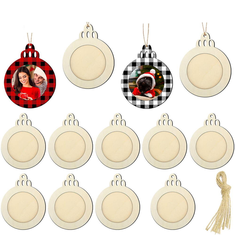 10 stuks kerst fotolijst ornam - Engraved Wood Frame recensie en prijs